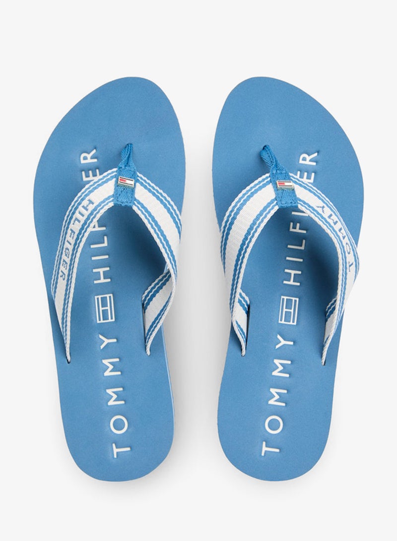 TOMMY HILFIGER Webbing Strap Signature Flip-Flops - Image 5